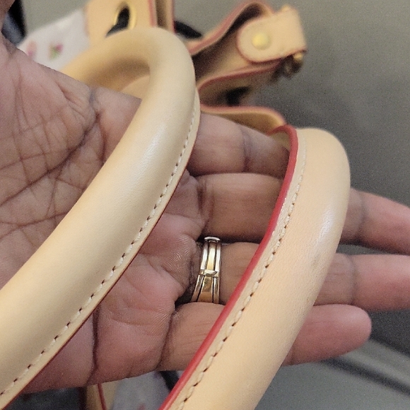 MCM Floral Pink and Beige Satchel - Picture 3 of 10